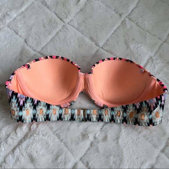 Victoria’s Secret | Warm Ikat “The Flirt Bandeau” Bikini Top | Size 32A - Picture 7 of 11